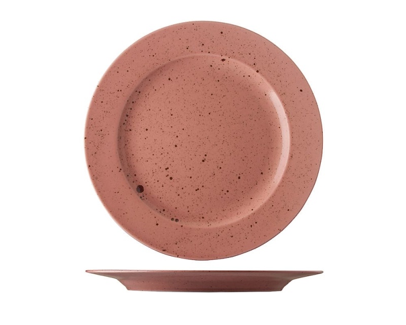 Flacher Teller 28 cm, Lifestyle Terracotta - Lilien