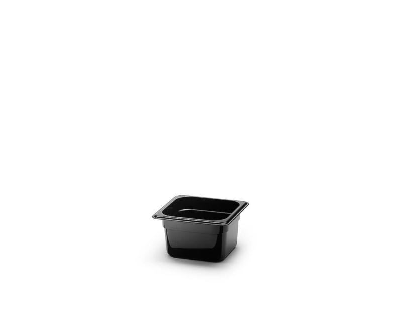 Kunststoffbehälter Gastronorm GN1/6, schwarz - Patina