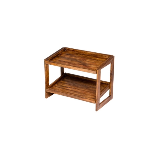 Zweistöckiger Buffet-Tisch aus Mangoholz - Patina