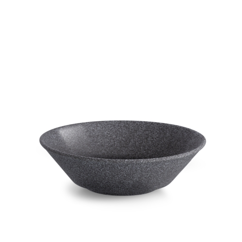 Schale Hazy Nr. 4, halb glasiert, 20 cm, Dunkelgrau - Benedikt