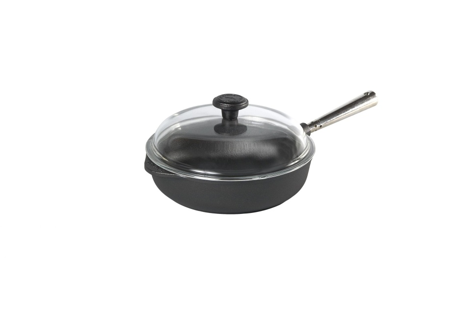 Sautépfanne 25 cm, Stahlgriff & Glasdeckel - Skeppshult