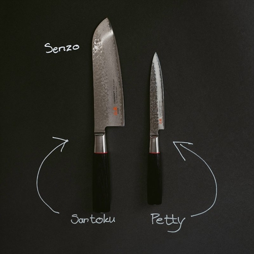 Messerset Senzo, Santoku + Petty - Suncraft