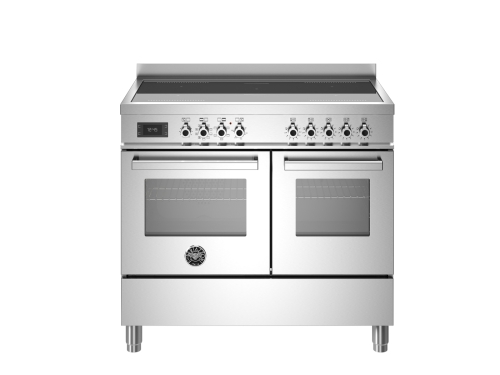 Induktionskochfeld Professional, 100 cm, 5 Zonen, Doppelbackofen, Edelstahl - Bertazzoni