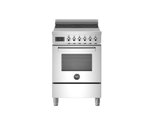 Induktionskochfeld Professional, 60 cm, 4 Zonen, Einzelbackofen, Edelstahl - Bertazzoni