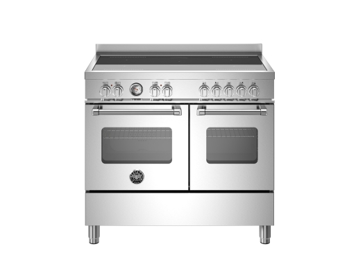 Induktionskochfeld Master, 100 cm, 5 Zonen, Doppelbackofen, Edelstahl - Bertazzoni