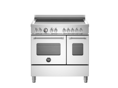 Induktionskochfeld Master, 90 cm, 5 Zonen, Doppelbackofen, Edelstahl - Bertazzoni