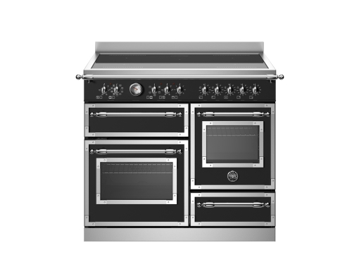 Induktionskochfeld Heritage, 100 cm, 5 Zonen, Dreifach-Backofen, Mattschwarz - Bertazzoni