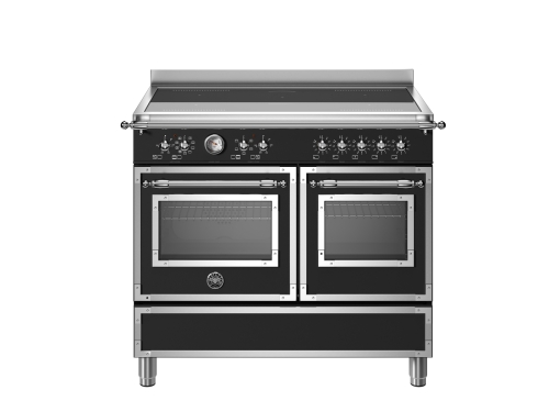 Induktionskochfeld Heritage, 100 cm, 5 Zonen, Doppelbackofen, Mattschwarz - Bertazzoni
