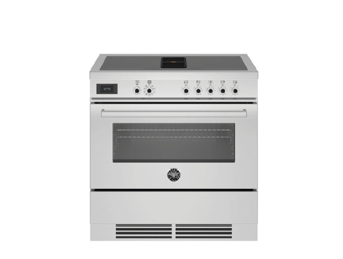 Freistehender Herd Professional, Integrierte Dunstabzugshaube, 90 cm, Edelstahl - Bertazzoni