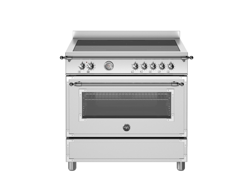 Induktionskochfeld Heritage, 90 cm, 5 Zonen, Einzelbackofen, Edelstahl - Bertazzoni