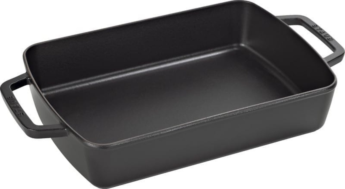 Auflaufform aus Gusseisen, 30x20 cm, Schwarz - Staub
