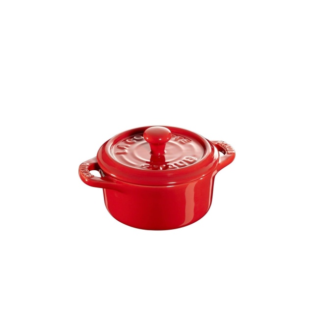 Mini-Topf aus Steinzeug, 10 cm, Rot - Staub