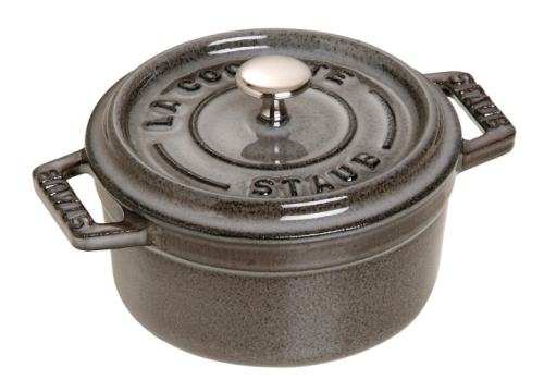 Pfanne aus emailliertem Gusseisen, Grau - Staub