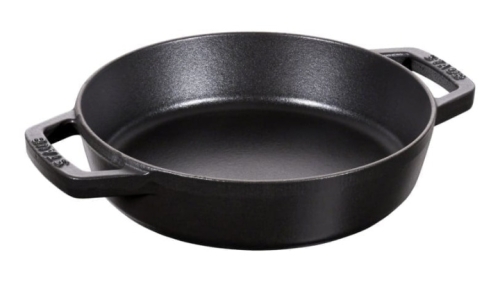 Sauteuse mit zwei Griffen, schwarz - Staub