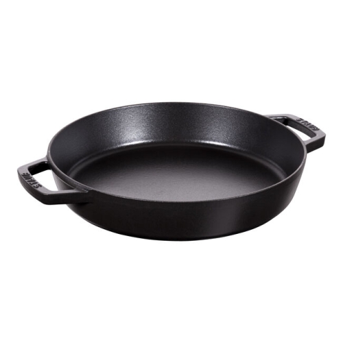 Bratpfanne mit Zwei Griffen, Schwarz - Staub