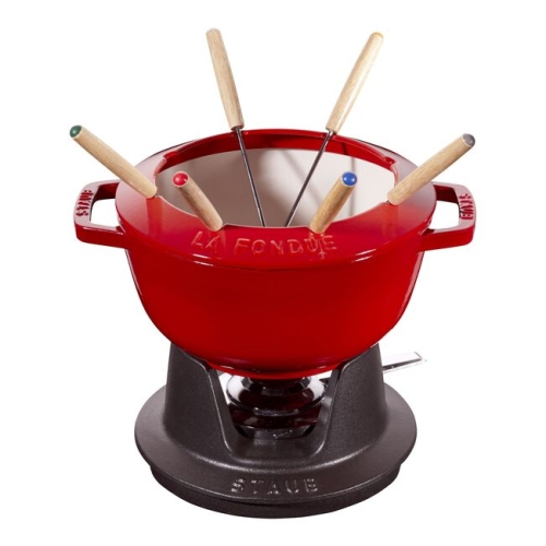 Fonduetopf, Rot, 20 cm - Staub