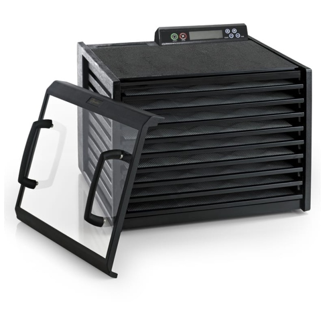 Trockenschrank, 9 Platten, schwarz mit Doppeltimer - Excalibur