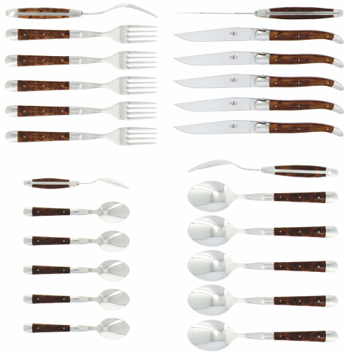 Besteckset 03, Tuja-Griffe, poliert, Tradition - Forge de Laguiole