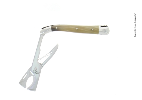 Zigarrenzange, Griff aus hellem Horn, poliert - Forge de Laguiole