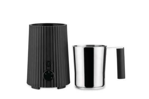 Milchaufschäumer, Plissé, Schwarz - Alessi