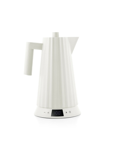 Wasserkocher mit Temperaturregelung, Plissé, Weiß - Alessi