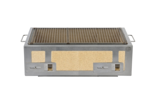 Tischgrill/Konrogrill mit Edelstahlrahmen, XL 92 x 35,5 cm - Kasai