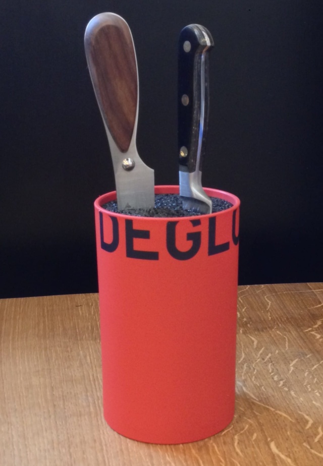 Runder Messerständer 14x9,5 cm, Rot - Déglon