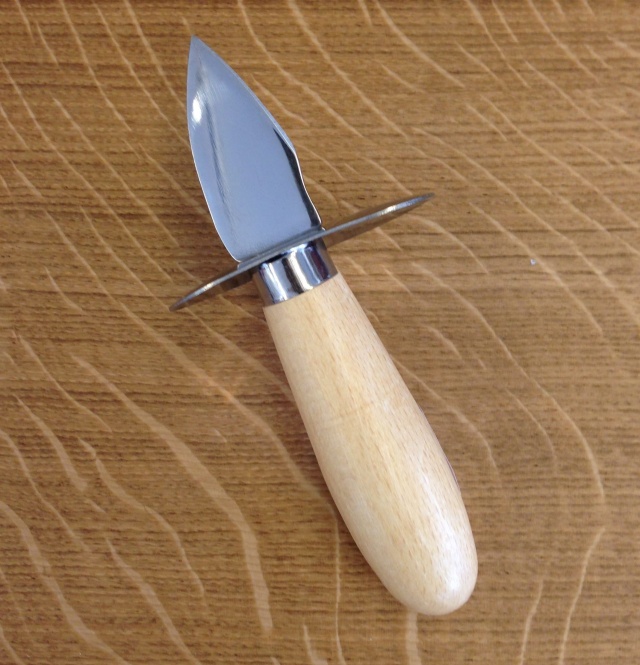 Austernmesser mit Handschutz, Holzgriff - Déglon