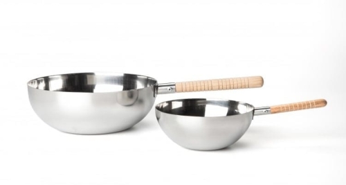 Mini-Wok aus Edelstahl - 100 % Chef