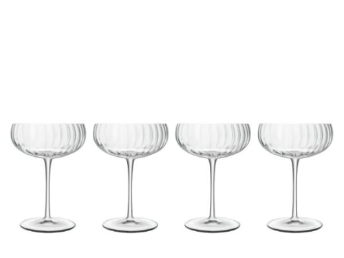 Coupe / Champagnergläser, Optica, 30 cl, 4er-Pack - Luigi Bormioli