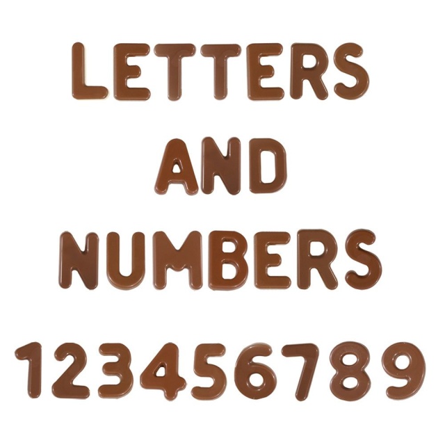 Pralinenform Buchstaben und Zahlen - Martellato