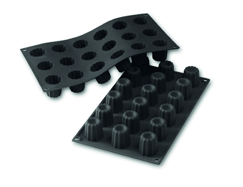 Backform aus Silikon, kleine Cannelés Bordelais, 18 Stück - Martellato