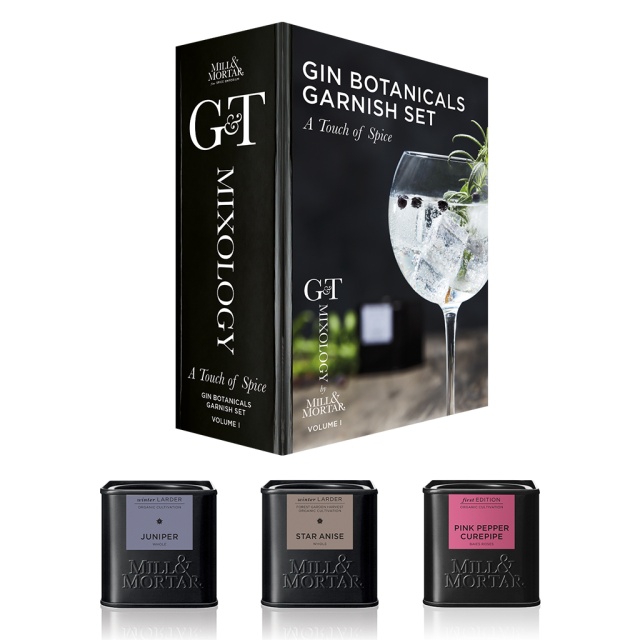 Gin Tonic, Garnierset mit Kräutern - Mill & Mortar