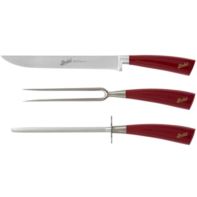 Bratenbesteck dreiteilig, Elegance Red - Berkel