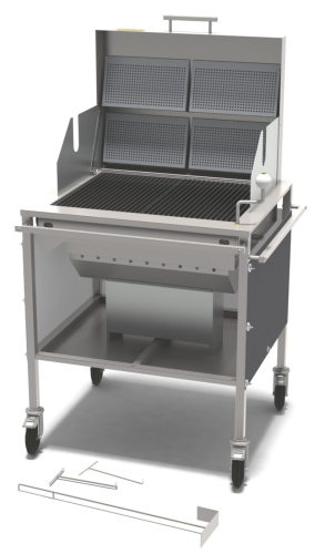 Holzkohlegrill, Edelstahl - Mälarö Barbecue