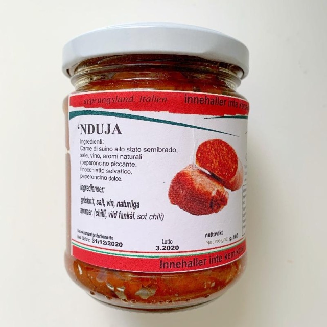 Nduja von Freilandschweinen, 180gr - Fattoria de Lillas