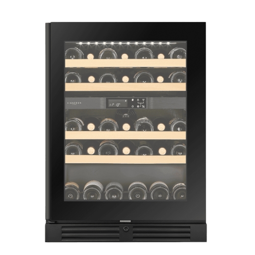 Weinkühlschrank Designline 60, Zwei Zonen, Schwarz - Vigneron