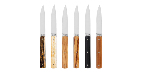 Steak knife 9.47, mixed wood, 6-pack - Perceval