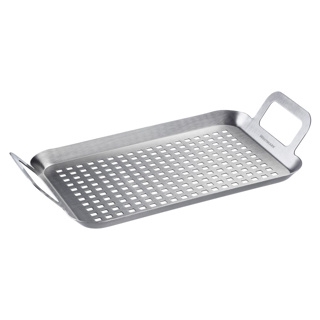Gelochte Grillplatte aus Edelstahl, 34 x 19 cm - Westmark