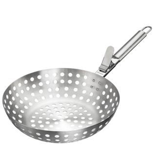 Perforierter Edelstahl-Grillkorb mit abnehmbarem Griff, 28 cm - Westmark
