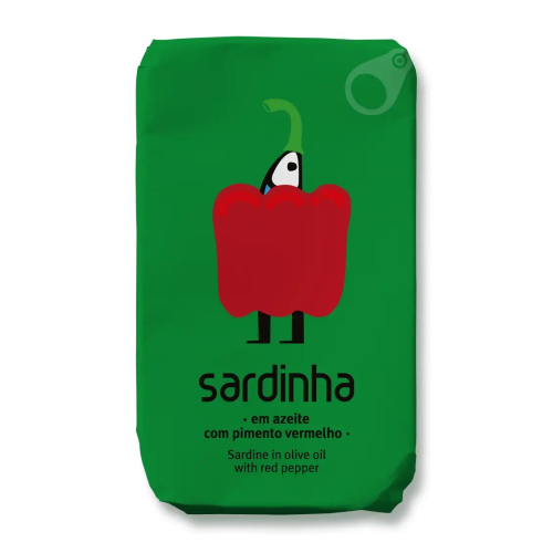 Sardinen in Bio-Olivenöl, Bio-Paprika, 120 g - Sardinha