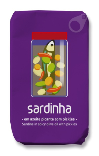 Sardinen in Olivenöl, Pickles, 120 g - Sardinha
