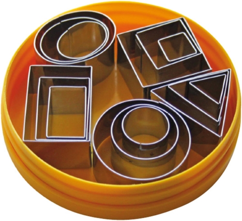 Kleine Ausstecher, gemischte geometrische Formen in mehreren Größen, Set mit 15 Teilen - Schneider