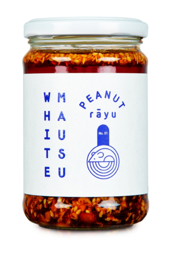 Erdnuss Rãyu, Knuspriges Chiliöl mit Erdnüssen und Sesam, 240 g - White Mausu