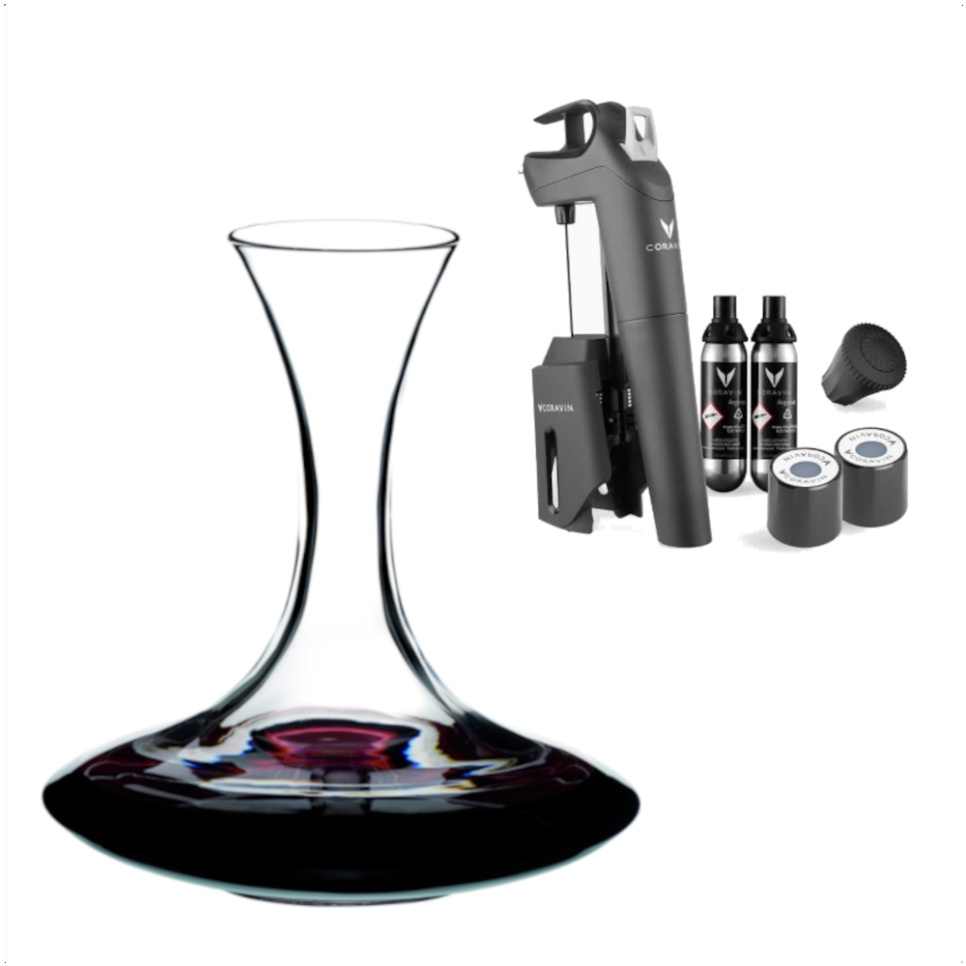 Dionysos-Paket: Coravin Timeless Three + / Riedel Ultra Dekanter in der Gruppe Tischgedeck / Krüge & Karaffen / Weindekanter bei The Kitchen Lab (1317-26954)