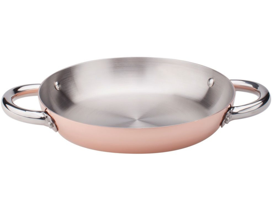 Kupferpfanne mit Induktionsboden und Edelstahlinnenraum, 28 cm, Zwei Griffe - Agnelli in der Gruppe Kochen / Bratpfannen / Bratpfannen bei The Kitchen Lab (1069-26449)