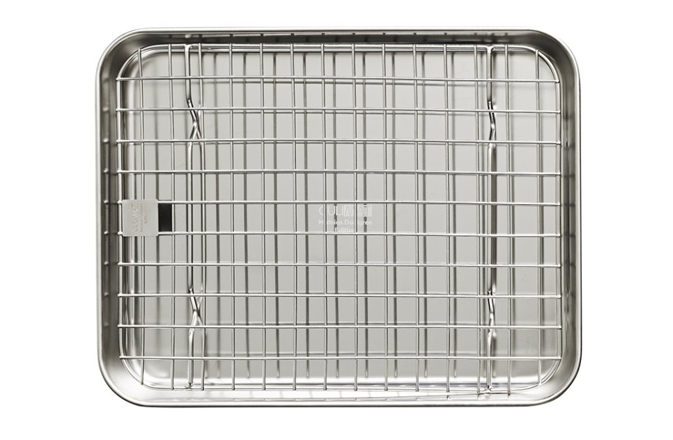 Stainless steel oven tray + griddle, 26x20 cm - Culimat in der Gruppe Kochen / Ofenformen & Gastronormbehälter / Backbleche & Teller bei The Kitchen Lab (1070-30876)