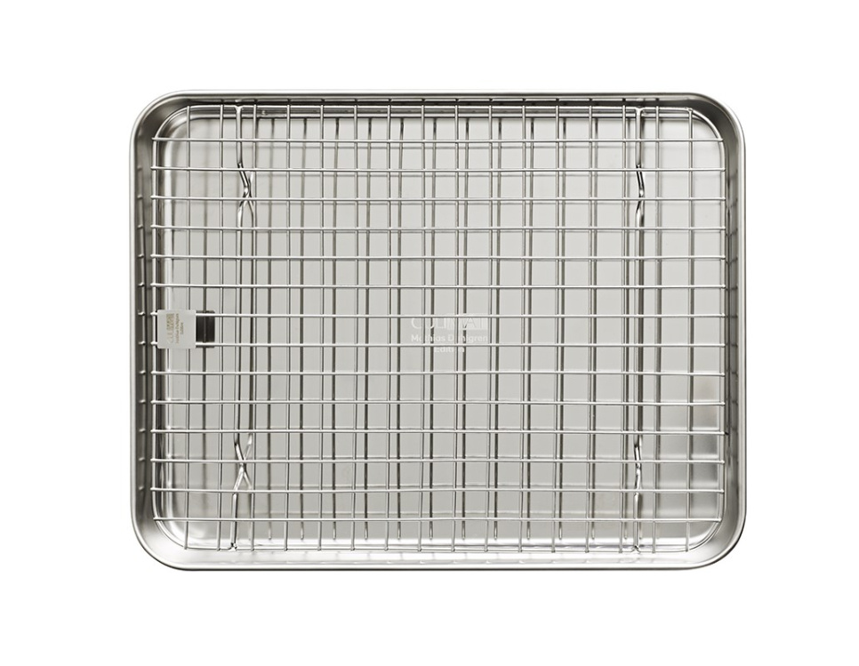 Stainless steel oven tray + griddle, 32x25 cm - Culimat in der Gruppe Kochen / Ofenformen & Gastronormbehälter / Backbleche & Teller bei The Kitchen Lab (1070-30878)