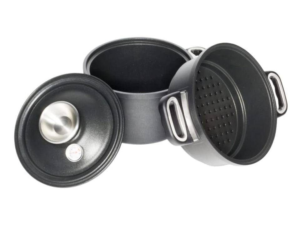 Dampftopf 24cm, 4,5L - AMT Gastroguss in der Gruppe Kochen / Töpfe & Pfannen / Dampfgarer bei The Kitchen Lab (1074-14302)