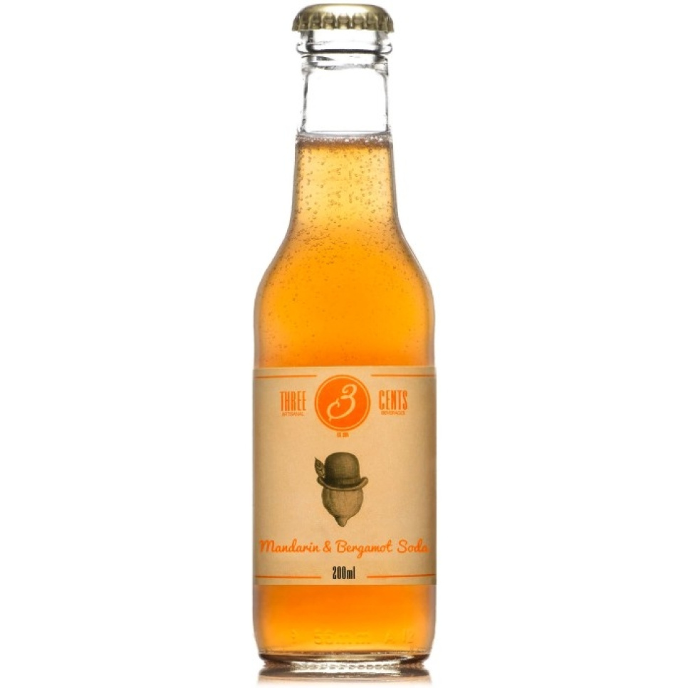 Mandarin & Bergamot Soda, 200 ml - Three Cents in der Gruppe Kochen / Kolonial bei The Kitchen Lab (1083-28757)
